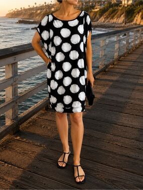 Matti Mamane Black & White Tunic Style Dress